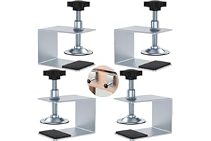 GmeDhc 4 Stücks Schraubklemme Klein, Verstellbarer Tischklemme mit Anti-Rutsch-Pad, c Klemme für Schubladen, Schränke