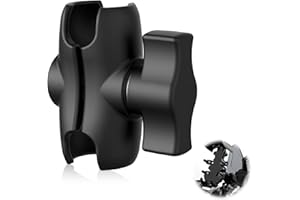 HEMLOSK Mount Halterung für RAM Doppelsockelarm 60 mm Hochfester Verbundstoff, Handyhalterung Motorrad für RAM und Mount Motorrad für RAM, Passend für Alle 1 Zoll B-Ball Adapter und Industriestandardgeräte