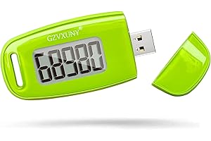 GZVXUNY 3D Walking Schrittzähler, USB Aufladbar Schrittzähler zum Gehen mit Großem Display, Einfacher Schrittzähler Ohne App und Handy, Genauer Pedometer Verfolgen Sie Schritte