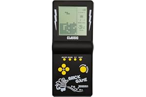 TAQY Rétro Bloquer la Console de Jeu Plusieurs Jeux Niveau/Vitesse réglable Console Portable Jeu de Briques/Courses/Bataille de Chars Jouets électroniques Enfants/Amis/Cadeaux de Vacances (Black)