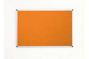 ADBOARDS Fire Retardant Orange Felt Noticeboard Office, Home and Schools – 900mm x 600mm