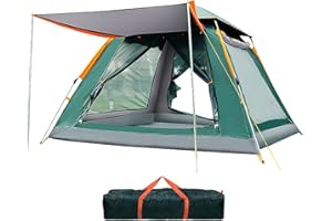 TOKNAMI Pop Up Tent, Automatic Camping Pop Up Tent for 4-6 People - 265x265x190 cm Outdoor Canopy Dome Tent for Adults Kids - Waterproof, Lightweight, Easy Set Up(Green)