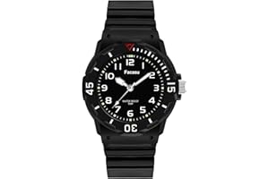 Facasu Analoge Kinderuhr für Jungen Mädchen,50M wasserdichte Quarzuhr für Kinder,Weiches Armband,leicht lesbare Uhr für Kinder Kleinkinder Lernen die Uhrzeit im Alter von 4–12 Jahren