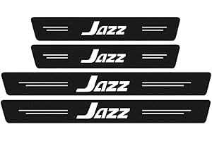 EAGLEG 4pcs Anti Scratch Car Door Stickers, Carbon Fiber Door Sill Protector Scuff Plate Guard Car Decorative Styling Accessories for Hon-da Civic Odyssey FREED Spike BR-V CR-Z CITY Jazz, Jazz