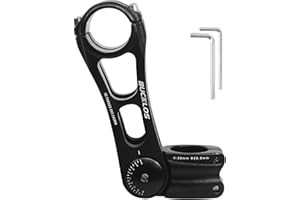 AEYINO 31.8/25.4 Bike Stem 90mm/110mm/130mm/145mm 80 Degree Adjustable MTB Stem Handlebar Rise Extender for Mountain Bike,Road Bicycle,MTB