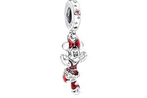 MSPOVOF Coeur Christmas Animaux Charms perles pour bracelets et colliers charms en argent sterling S925 pour Noël anniversaire cadeau de bijoux pour femmes