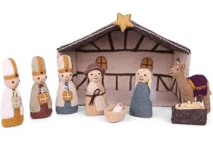 ‎GRY & SIF Gry & Sif Krippenfiguren aus Filz I handgemacht & Fairtrade | dänisches Design I Weihnachtsdeko Figuren, Weihnachtskrippe, Krippenspiel Kinder