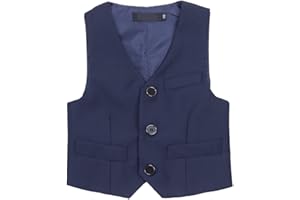 YiZYiF Kids Boys Slim Fit Classic-Style Wedding Gentleman Formal Party Outfit Waistcoat