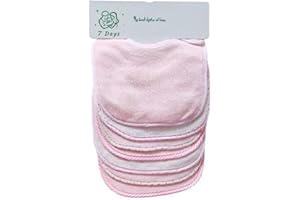 LITTLE LUCKY BABY Baby's 0-6 Months 7 Pics of Soft Double Layers Cotton Absorbent Bandana 7 Bibs Set