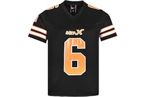 Met-X Mens Oversized T-Shirt American Football Style Top Jersey 100% Polyester Team Shirt, Breathable Sports T-Shirts Moisture Wicking with Anti-Odour Technology Active Athletic Tops