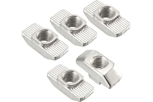 sourcing map Tuercas para ranura en T deslizante, rosca M6 para 4040 Serie de perfiles de extrusión de aluminio 15 Pcs