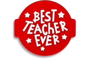 1066 Factory Best Teacher Ever Embosser Stamp for Icing, Fondant, Frosting, Sugar Paste, Cupcake, Cake, Cookie, Baking, Decoration