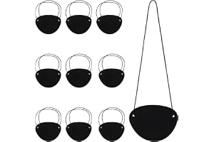 Ögonlapp för barn, pirater, 3D, elastisk mask, justerbar ansiktsmask, halloweentillbehör, piratdräkt, cosplay, 10 stycken