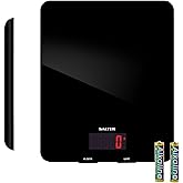 Salter 1150 BKDR Digital Kitchen Scales, Stylish Glass Design, Cooking Scale for Home/Kitchen, Measures Liquids & Fluids, Met