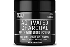 Teeth Whitener - Plaque Remover for Teeth - Natural Teeth Whitening Kit - Teeth Whitening Powder - Activated Charcoal - Removes Up to 100% of Surface Stains - Peppermint - Pro Teeth Whitening Co.