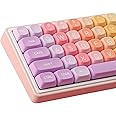 Tsungup PBT Keycaps 126 Keys Custom Soft Candy MOA Profile Keycap Set Compatible with Cherry Gateron MX Switches for ANSI Layout Mechanical Gaming Keyboards