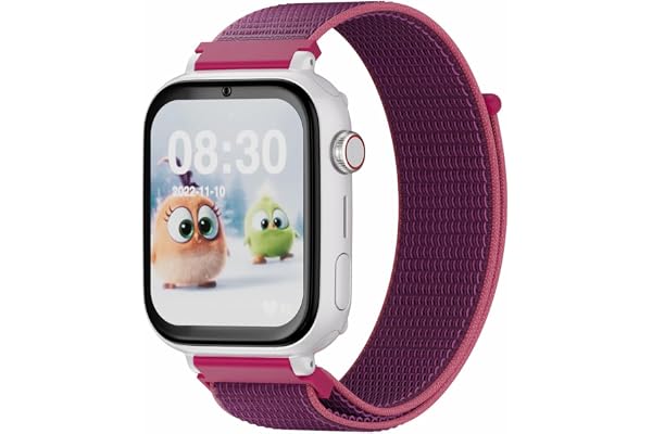 SaveFamily SaveWatch Plus 4G | Montre Connectée pour Enfants avec GPS, Appels, Vidéo, Whatsapp, Musique, Bluetooth et App Store (Framboise)