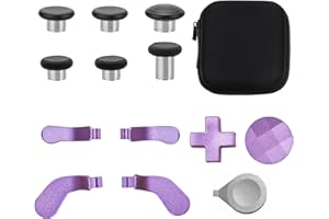 YUNMGALH For Elite series 2 Metal Thumbsticks, D-pads, Paddles Trigger Buttons Replacement with Tools for Xbox One Elite Controller Series 2 Model1797 & Elite Series 2 Core (Purple)