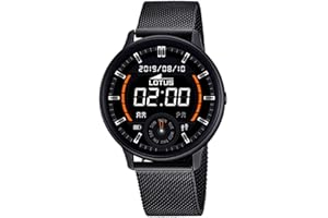 LOTUS Montre pour Homme 50016/1 Smartwatch Boîtier en Alliage Noir Bracelet en Acier Inoxydable Noir
