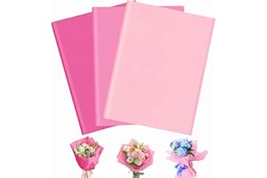 Jwssor Pink Tissue Paper,30sheets Pink Wrapping Paper,50x35cm Multi Colored Tissue Paper
