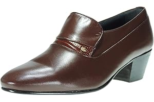 Calzados Romero. 0096. Zapato de Tacón Cubano de 4CM para Hombre. Suela o Piso de Cuero.