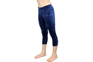 GymStern Caprihose passend zum Turnanzug Crash Samt bi-elastisch Kinder 3/4 Leggings Mädchen Capri Hose Hüfthose Normale Bundhöhe 116-176 Farbe