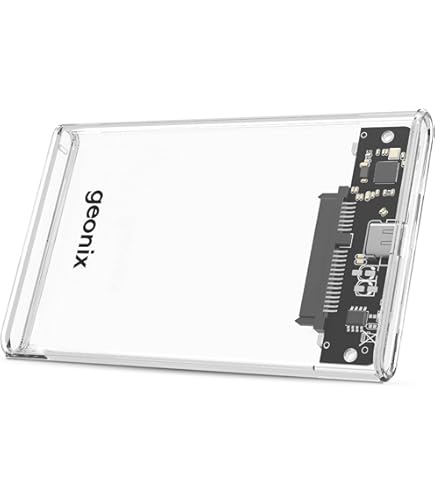GEONIX Lucid L1 2.5 Inch SATA SSD Enclosure, MicroB 3.1 Port, Upto