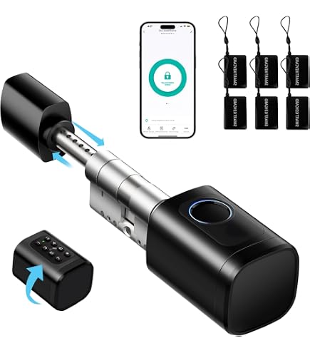 AVATTO Smart WiFi Elektronisches Fingerabdruck Türschloss, Zahlencode Mit Einsteckschloss
