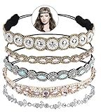 diademas elasticas para el pelo Cómodo de usar: la diadema de cristal está hecha a mano con mano de obra exquisita, lo suficientemente elástica como para usar
