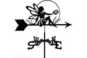 YDHNB Girouette de Fée en Acier Inoxydable avec Fixation sur Le Toit, Décorations de Jardin pour Extérieur Ferme Cour Tonnelle de Jardin