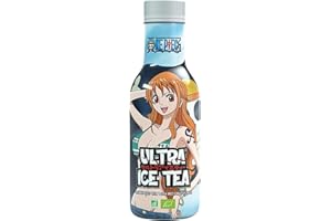 ‎ULTRA ICE TEA ULTRA ICE TEA Bio Eistee – Veganer Früchtetee mit dem One Piece Charakter Nami – Fruchtiger Hibiskusblütengeschmack – 1 x 500 ml Einweg