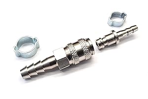 DELTA-P LTD Rectus - Juego de 21 conectores rápidos tipo 2 + clip O x 2 de 8 mm y 6 mm – utilizado en sistemas de poste alimentados por agua