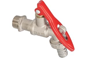 WOLFPACK LINEA PROFESIONAL Grifo Esfera 1/2" con Sistema De Bloqueo por Candado Grifo Jardin Exterior, Grifo con Bloqueo y Conector Manguera
