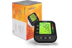 RELIANCE MEDICAL Proteqt Arm Blood Pressure Monitor: Dual User, Approved NHS UK Blood Pressure Monitors, Large 4-Color LCD & Adjustable Cuff, Irregular Heartbeat Detection