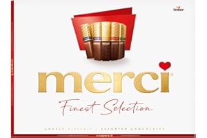 ‎MERCI merci Finest Selection Große Vielfalt – 1 x 675 g – Erlesene Schokoladen-Spezialitäten – Gefüllte und nicht gefüllte Pralinen