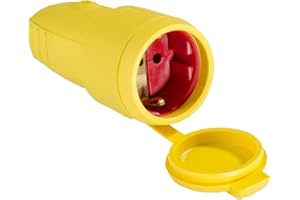 as - Schwabe 62413 Gumowe Sprzęgło Bez Kabla, IP44, 230 V/16 A, Żółty