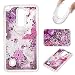 Produktbild Roreikes LG Stylus 2 LS775 Hülle, LG Stylus 2 LS775 Case, Transparent weich case Cool 3D Schwimmend Treibsand Stern Bling Luxus Sparkle Kristall Stern Design weich Tasche Rückseite Hülle Schale Etui für LG Stylus 2 LS775
