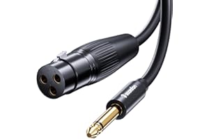 SOOMFON 6.35mm Jack to XLR Cable 5M 6.35mm Male to XLR Female Microphone Cable 1/4 Inch Jack Lead Profesional HiFi 3pin TS Mic Cable