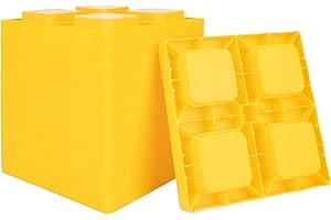 Camco Heavy Duty Leveling Blocks, Ideal For Leveling Single and Dual Wheels, Hydraulic Jacks, Tongue Jacks and Tandem Axles (10 pack, Frustration-Free Packaging)