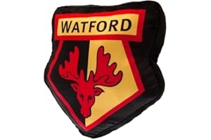 TIRRITO Watford FC Crest Cushion. Officially Licenced Hornets Badge Style In Yellow/Black