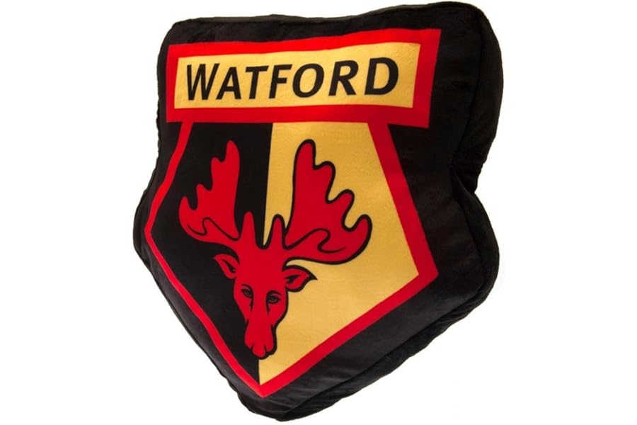 Watford FC Crest Cushion. Officially Licenced Hornets Badge Style In Yellow/Black