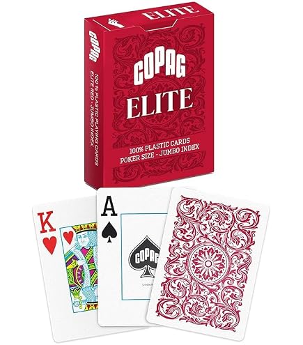 Copag Elite 100% Plastic Playing Cards, Poker Size Jumbo Index