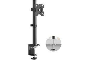 ONKRON Support Ecran PC pour Moniteur de 13-34 Pouces, Bras d'écran PC jusqu'à 8 kg, VESA 75x75, VESA 100x100 Pied Ecran PC, Support ecran Rotatif Inclinable Pivotant Réglable Noir D101E-B