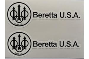 2 P. Beretta Handgun Name & Logo Die Cut Decals by SBD Decals