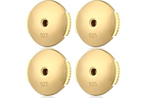 Miaofu Fermoirs De Boucles D'Oreilles, Mode Fermoirs De Boucles D'Oreilles 18K White Gold Plated Clasps Earrings 925 Sterling Silver for Women Clasp Earring Adjustable Back Lifts