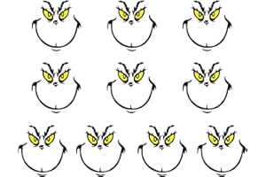 DEREINE Adesivi Natale, Decorazioni per Finestre di Natale, 10 Pcs Adesivi per Finestre Natalizie, Sdesivi con Emoticon, Vetrofanie Natalizie per Finestre, Adesivi per Finestre,Decorazioni per Feste (A)