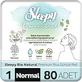 Sleepy Bio Natural Premium Plus G&uuml;nl&uuml;k Ped Normal 80 Adet Ped