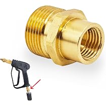Pistolet m22 x 1,5 x kw profil pour nettoyeur haute pression kranzle 123272