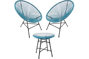 RayGar Bistro-Set, blau, Einheitsgröße
