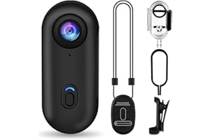 HAOYISHANG Caméra de sport Le royal 4K Pouce ActionSports Poche Portable Corps Caméra Casque Support de caméra n'importe où, accessoire multifonction Mini caméra de poche (carte TF en charge maximum de 256 Go